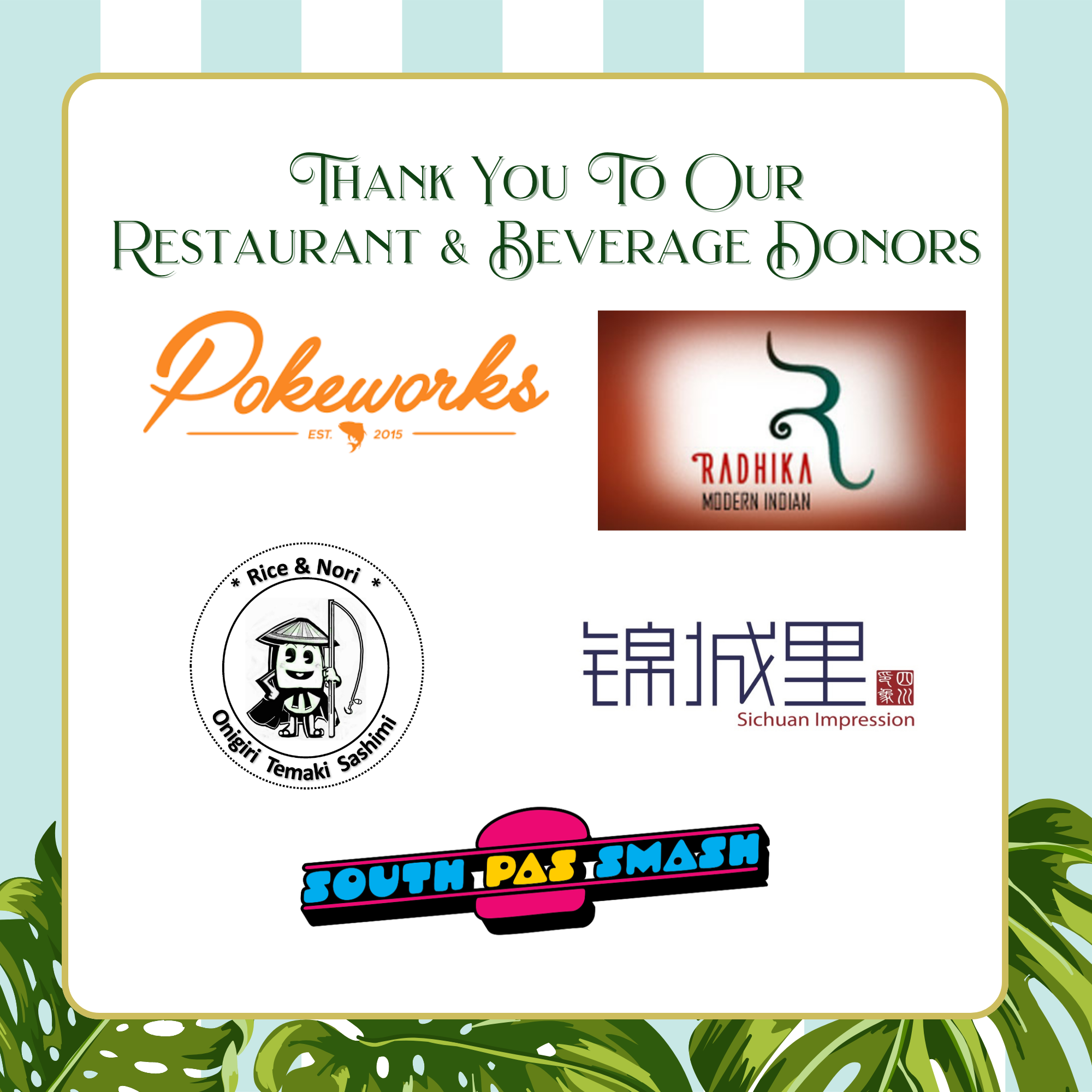 PG26 Restaurant & Beverage Sponsors